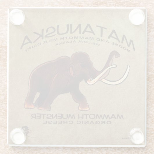 Matanuska Mammoth Münster Cheese Glasuntersetzer (Rückseite)