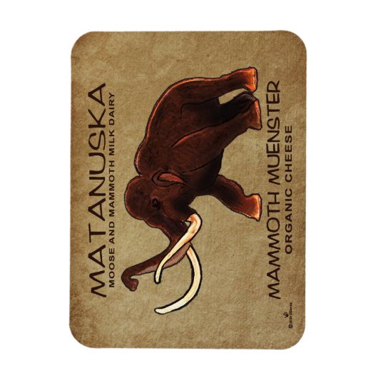 Matanuska Mammoth Münster Cheese Magnet (Vertikal)