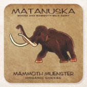 Matanuska Mammoth Münster Cheese Rechteckiger Pappuntersetzer (Vorderseite)