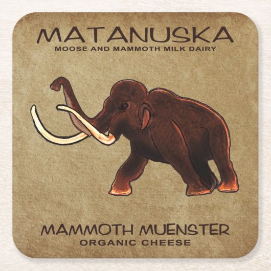Matanuska Mammoth Münster Cheese Rechteckiger Pappuntersetzer (Vorderseite)