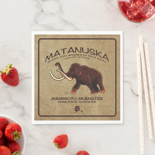 Matanuska Mammoth Münster Cheese Serviette (Beispiel)