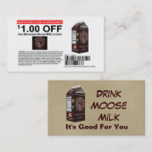 Matanuska Moose Milk Coupon (Vorne/Hinten)