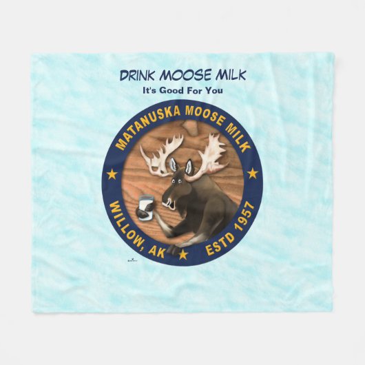 Matanuska Moose Milk Fleecedecke (Vorderseite (Horizontal))