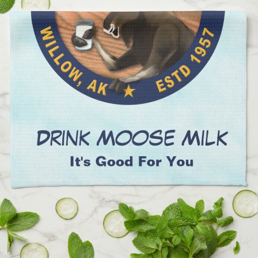 Matanuska Moose Milk Geschirrtuch (Gefaltet)