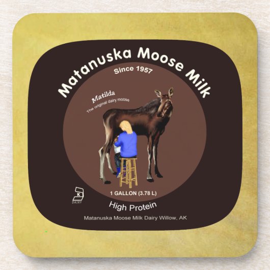 Matanuska Moose Milk Getränkeuntersetzer (Vorderseite)
