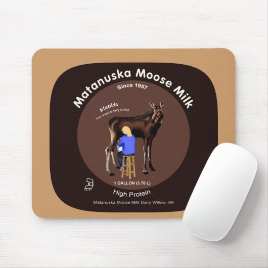 Matanuska Moose Milk Mousepad (Mit Mouse)