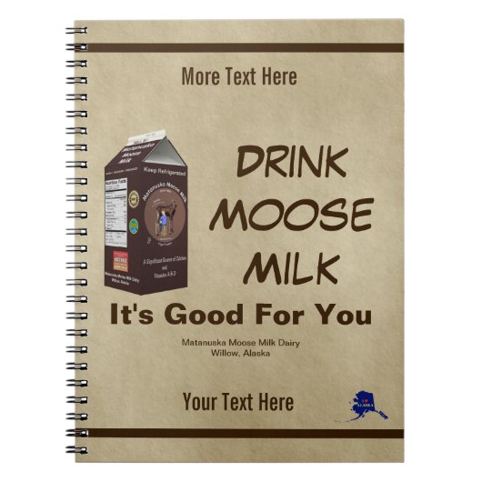 Matanuska Moose Milk Notizblock (Vorderseite)