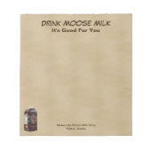 Matanuska Moose Milk Notizblock (Vorderseite)