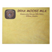 Matanuska Moose Milk Notizblock (Vorderseite)