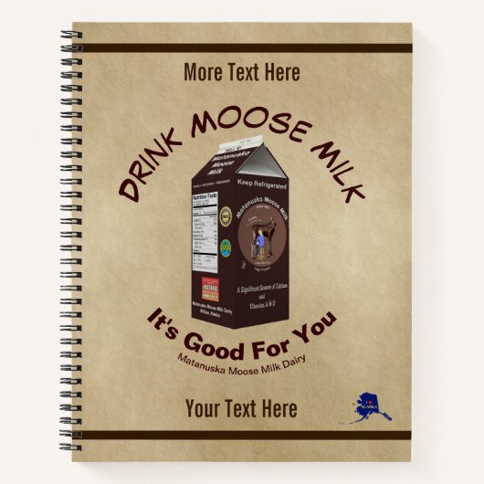 Matanuska Moose Milk Notizbuch (Vorderseite)