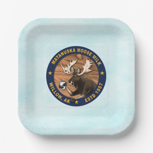 Matanuska Moose Milk Pappteller (Vorderseite)
