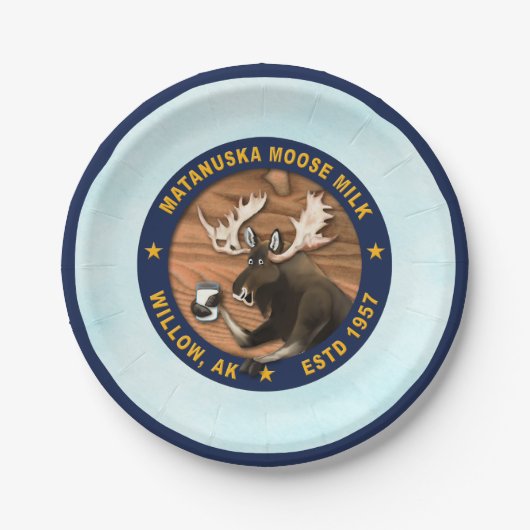 Matanuska Moose Milk Pappteller (Vorderseite)
