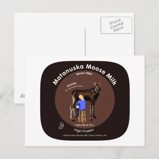 Matanuska Moose Milk Postkarte (Vorne/Hinten)