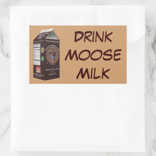 Matanuska Moose Milk Rechteckiger Aufkleber (Tasche)