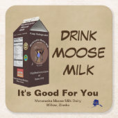 Matanuska Moose Milk Rechteckiger Pappuntersetzer (Vorderseite)