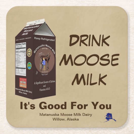 Matanuska Moose Milk Rechteckiger Pappuntersetzer (Vorderseite)