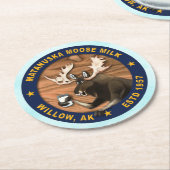 Matanuska Moose Milk Runder Pappuntersetzer (Angewinkelt)