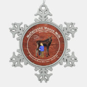 Matanuska Moose Milk Schneeflocken Zinn-Ornament (Vorderseite)