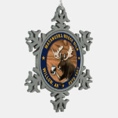 Matanuska Moose Milk Schneeflocken Zinn-Ornament (Links)