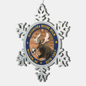 Matanuska Moose Milk Schneeflocken Zinn-Ornament (Rechts)