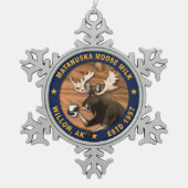 Matanuska Moose Milk Schneeflocken Zinn-Ornament (Vorderseite)