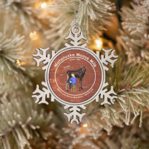 Matanuska Moose Milk Schneeflocken Zinn-Ornament