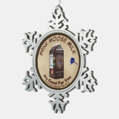 Matanuska Moose Milk Schneeflocken Zinn-Ornament (Rechts)