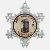 Matanuska Moose Milk Schneeflocken Zinn-Ornament (Vorderseite)