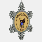 Matanuska Moose Milk Schneeflocken Zinn-Ornament (Links)