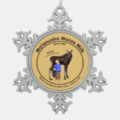 Matanuska Moose Milk Schneeflocken Zinn-Ornament (Vorderseite)