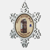 Matanuska Moose Milk Schneeflocken Zinn-Ornament (Rechts)