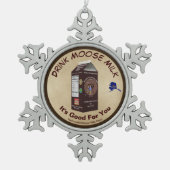 Matanuska Moose Milk Schneeflocken Zinn-Ornament (Vorderseite)