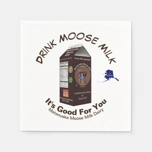 Matanuska Moose Milk Serviette (Vorderseite)