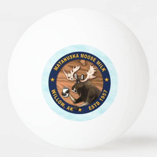 Matanuska Moose Milk Tischtennisball (Vorderseite)