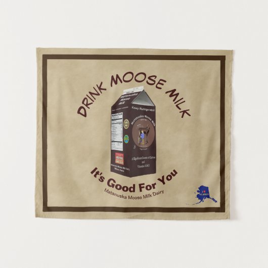 Matanuska Moose Milk Wandteppich (Vorderseite (Horizontal))