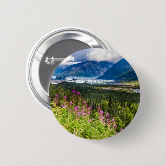 Matanuska-Tal, Südzentralalaska Button (Vorne & Hinten)