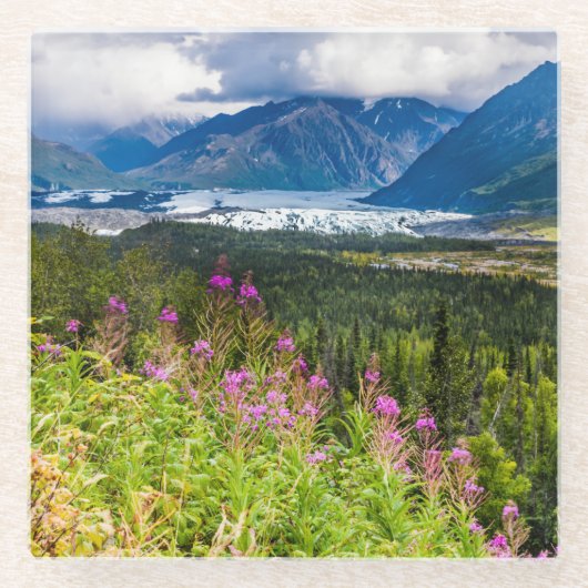 Matanuska-Tal, Südzentralalaska Glasuntersetzer (Vorderseite)