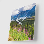 Matanuska-Tal, Südzentralalaska Quadratische Wanduhr (Winkel)