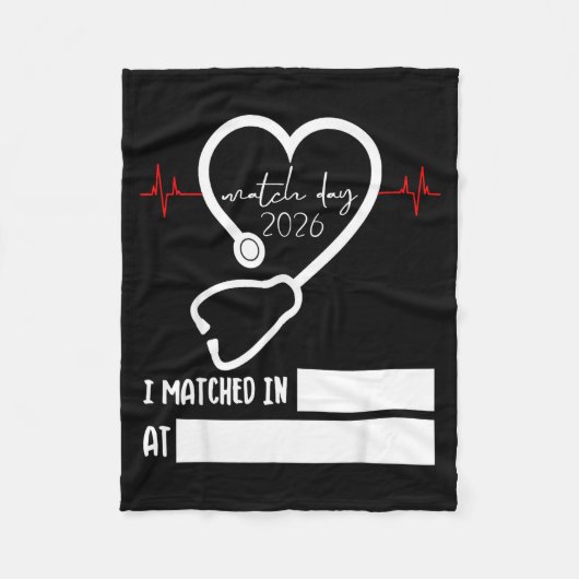 Match Day 2026 Future Doctor Physician Residency F Fleecedecke (Vorderseite)