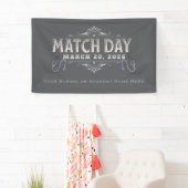 Match Day 2026 Party Elegant Gray Stethoscope Banner (Insitu)