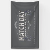 Match Day 2026 Party Elegantes graues Stethoskop Banner (Vertikal)