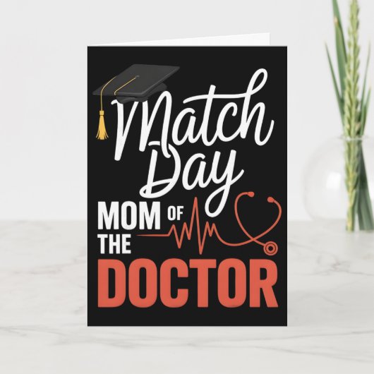 Match Day Mutter des Arztes Residency Match Day 20 Karte (Vorderseite)