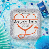 Match Day Red 2026 Glitter Stethoskop Papierplatte Pappteller (Party)