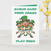 Match Day Unfug trifft St. Patricks-Wochenende Karte (Gelbe Blume)