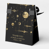 Match der Stars-Black-Gold-Hochzeit Geschenkschachtel (Rückseite)