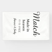 Match made in heaven add name date simple calligra banner (Horizontal)