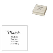 Match made in heaven add name date simple calligra gummistempel (Stempel)