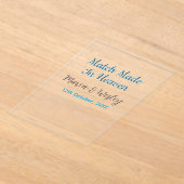 Match made in heaven blue black couple name date acryleinladungen (Ablage )