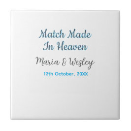 Match made in heaven blue black couple name date fliese