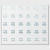 Match made in heaven blue black couple name date geschenkpapier (Flach)